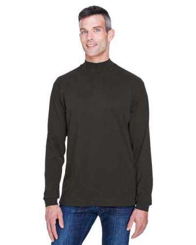 Devon & Jones D420 Adult Sueded Cotton Jersey Mock Turtleneck