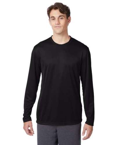 Hanes 482L Adult Cool DRI with FreshIQ Long-Sleeve Performance T-Shirt