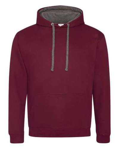 Just Hoods By AWDis JHA003 Adult Midweight Varsity Contrast Hooded Sweatshirt