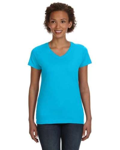 LAT 3507 Ladies' V-Neck Fine Jersey T-Shirt