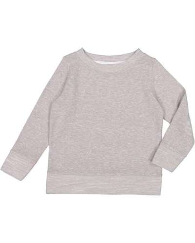 Rabbit Skins RS3379 Toddler Harborside Melange French Terry Crewneck with Elbow Patches