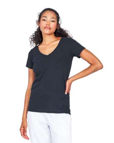 US Blanks 422US Ladies' Made in USA Hemp V-Neck T-Shirt