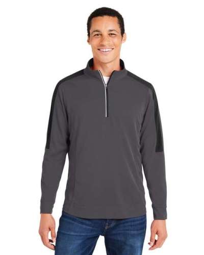 CORE365 CE404 Men's Market Snag Protect Mesh Colorblock Quarter zip