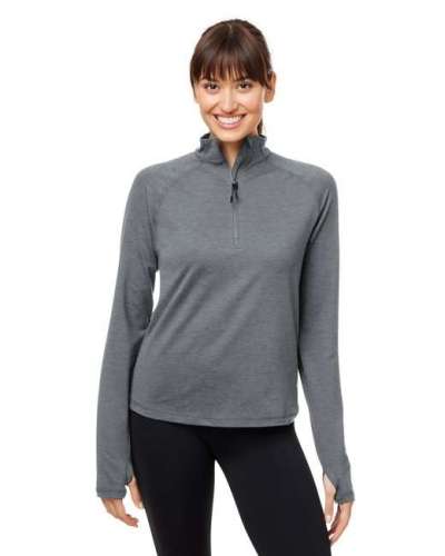 Glyder PDP8023 Ladies' Marbled Jersey Fairway Quarter zip