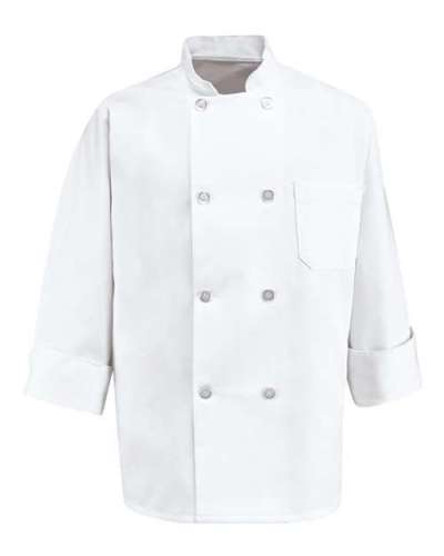 Chef Designs 0403T Eight Pearl Button Chef Coat - Tall Sizes