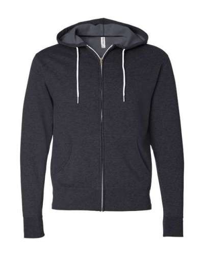 Independent Trading Co. AFX90UNZ Lightweight Full-Zip Hooded Sweatshirt