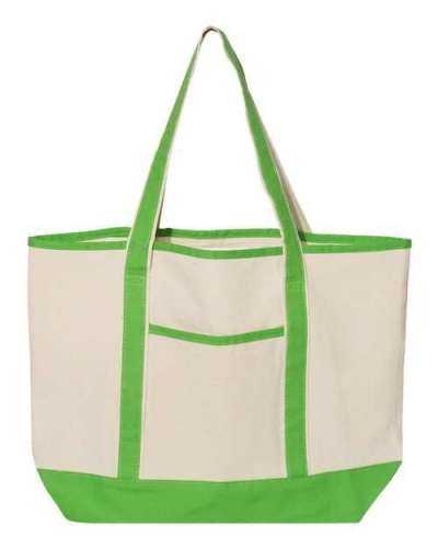 Q-Tees Q1500 34.6L Large Canvas Deluxe Tote