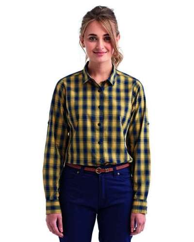 Artisan Collection by Reprime RP350 Ladies' Mulligan Check Long-Sleeve Cotton Shirt