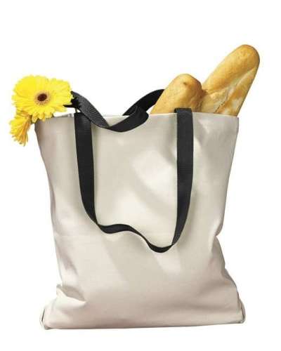 BAGedge BE010 Canvas Tote with Contrasting Handles