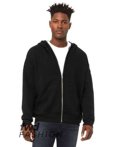 Bella + Canvas 3741 FWD Fashion Unisex Full-Zip Fleece with Zippered Hood