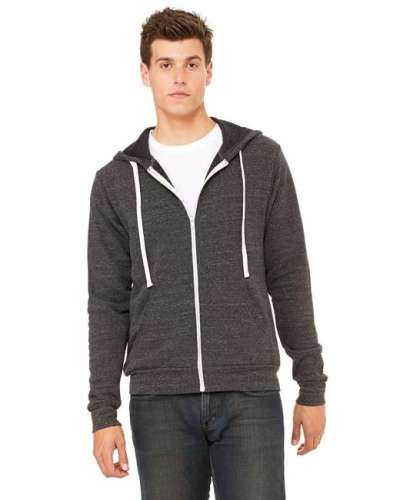 Bella + Canvas 3909 Unisex Triblend Sponge Fleece Full-Zip Hoodie