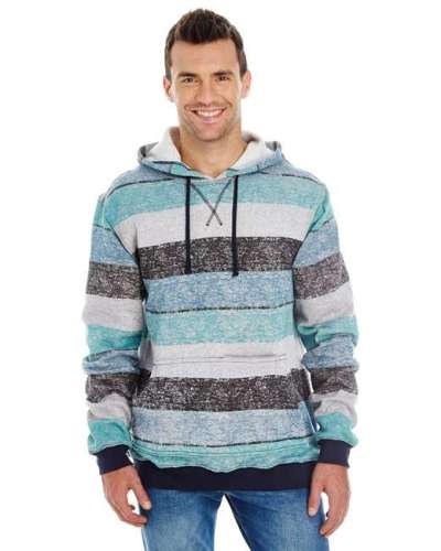 Burnside B8603 Men's Printed Stripe Marl Pullover