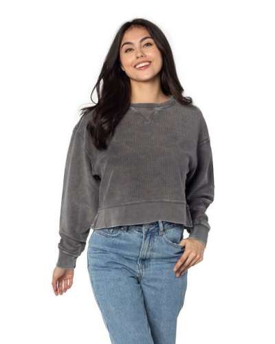 chicka-d 470 Ladies' Corded Boxy Pullover