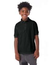 Hanes 054Y Youth EcoSmart Jersey Knit Polo