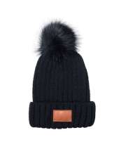 Leeman LG303 Knit Beanie With Fur Pom Pom