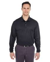 UltraClub 8210LS Adult Cool & Dry Long-Sleeve Mesh?Piqu? Polo