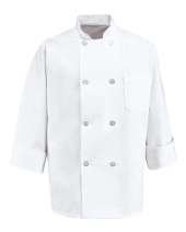 Chef Designs 0403T Eight Pearl Button Chef Coat - Tall Sizes