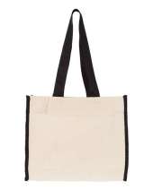 Q-Tees Q1100 14L Tote with Contrast-Color Handles